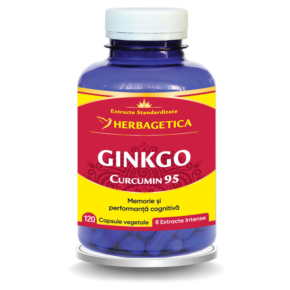 Ginkgo Curcumin 95, 120 capsule, Herbagetica