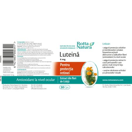 Luteina, 6 mg, 30 capsule, Rotta Natura 647730