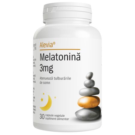 Melatonina 3 mg, 30 capsule moi, Alevia