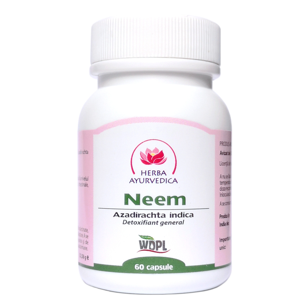 Neem, 60 capsule, Herba Ayurvedica