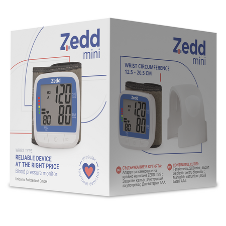 Tensiometru de incheietura Zedd Mini, 1 bucata, Honsun 748675