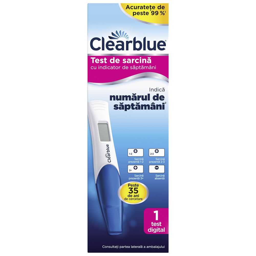 Test de sarcina digital cu indicator de saptamani, 1 bucata, Clearblue