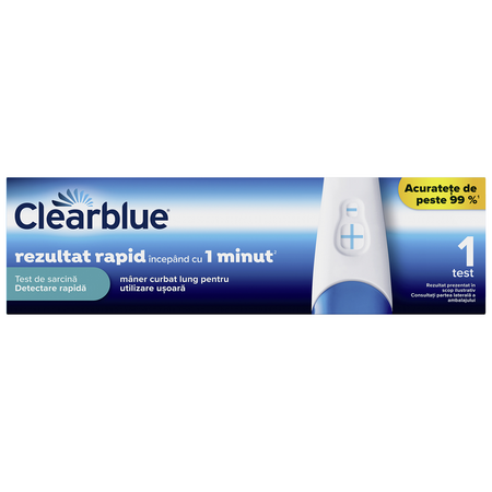 Test de sarcina detectare rapida, 1 bucata, Clearblue 696996