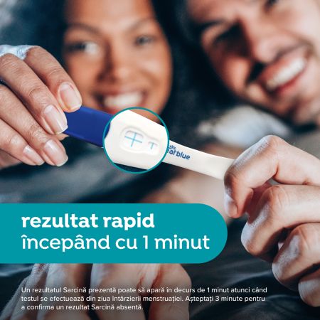 Test de sarcina detectare rapida, 1 bucata, Clearblue 697001