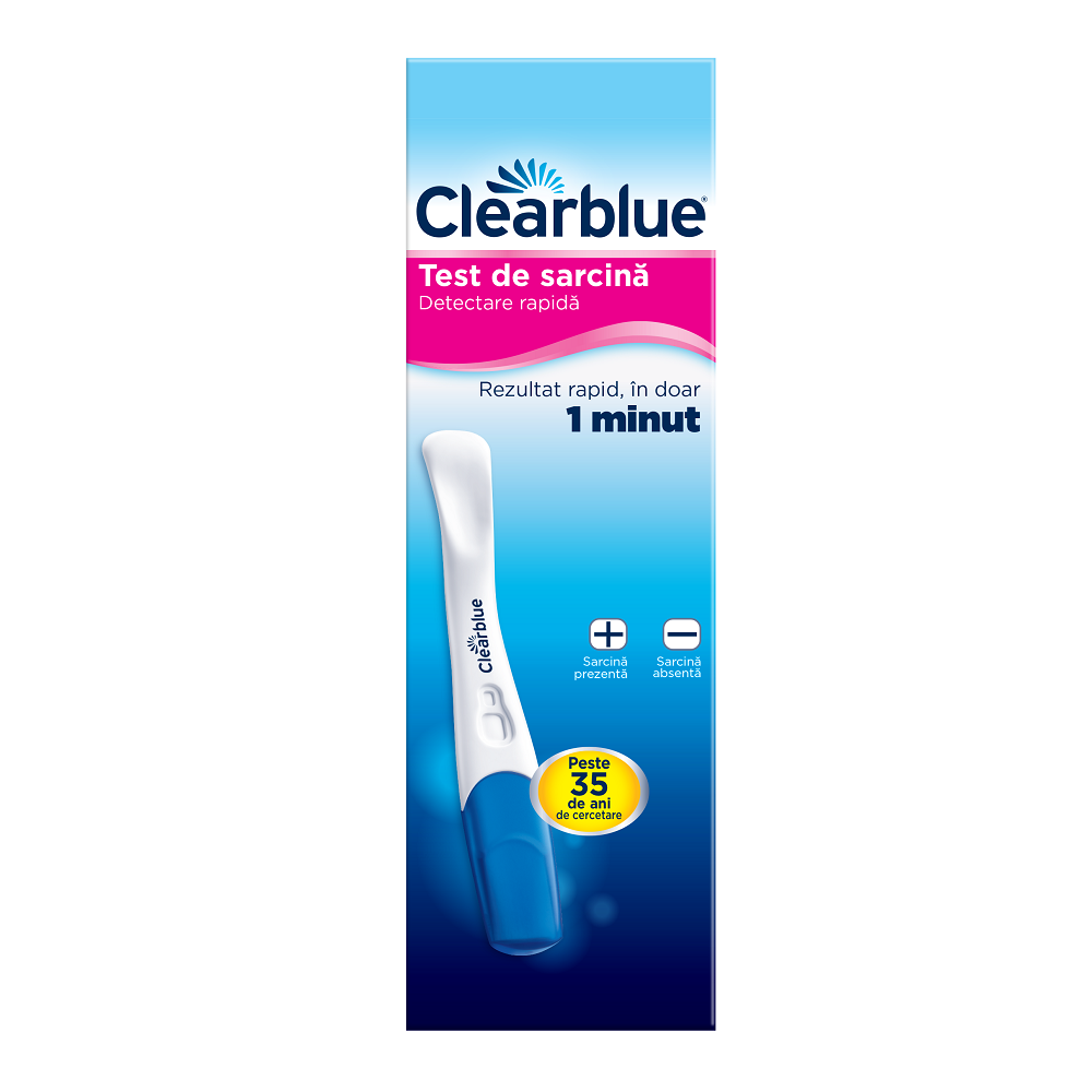 Test de sarcina detectare rapida, 1 bucata, Clearblue