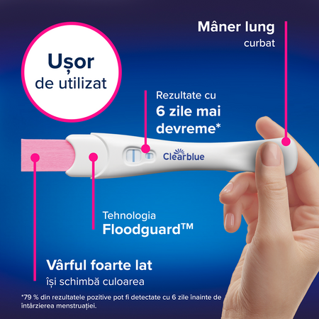 Test de sarcina ultra timpuriu, 1 bucata, Clearblue 678018