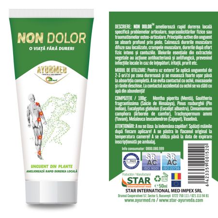 Unguent Non Dolor, 50 ml, Ayurmed 698717