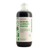 Gel de dus cu carbune si tea tree, 300 ml, Trio Verde