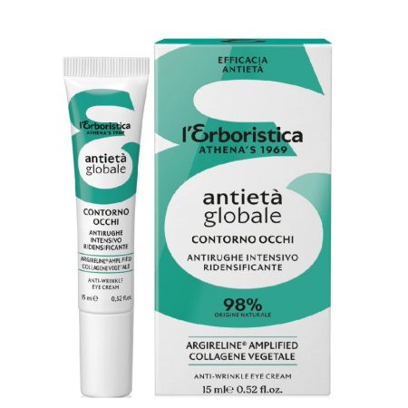Crema contur antirid pentru ochi vegana cu acid hialuronic si colagen vegetal, 15 ml, L'Erboristica