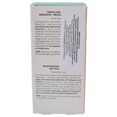 Crema de zi pentru fata cu acid hialuronic vegetal, 50 ml, L'Erboristica 710966