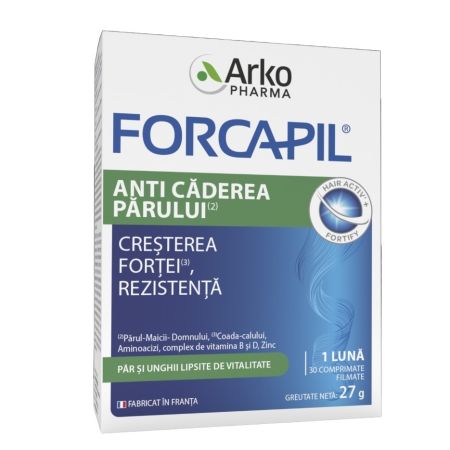 Forcapil anti-caderea parului, 30 comprimate filmate, Arkopharma