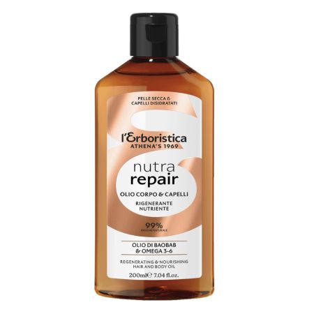 Ulei regenerant si nutritiv pentru corp si par Nutra Repair, 200 ml, L'erboristica