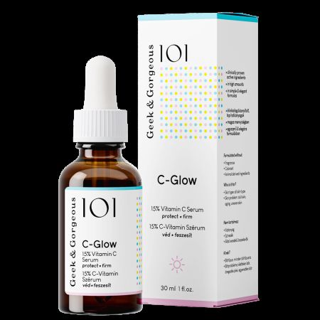 Serum cu 15% Vitamina C C-Glow, 30 ml, Geek&Gorgeous 699870
