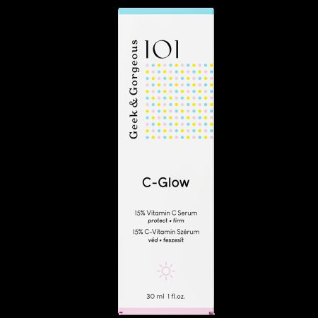 Serum cu 15% Vitamina C C-Glow, 30 ml, Geek&Gorgeous 699871