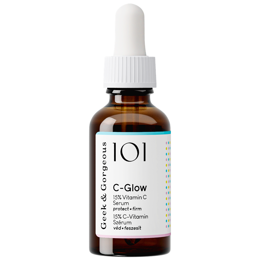 Serum cu 15% Vitamina C C-Glow, 30 ml, Geek&Gorgeous