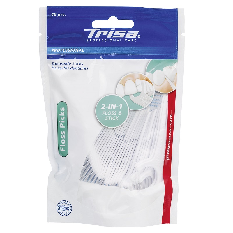 Ata dentara cu scobitoare Floss Picks, 40 bucati, Trisa