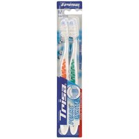 Pachet periuta de dinti Medium Pearl White, 1+1, Trisa