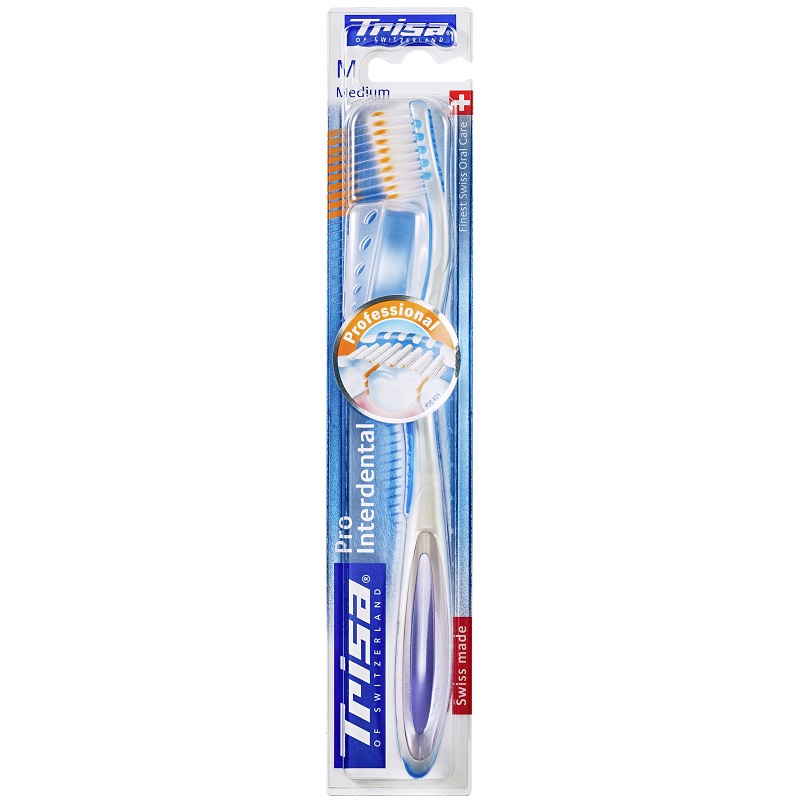 Periuta de dinti Medium cu capac Pro Interdental, 1 bucata, Trisa