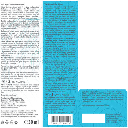 Ser de fata hidratant Hydra Filler Good Skin, 30 ml, Cosmetic Plant 712627