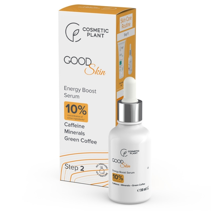 Ser cu Cafeina, Minerale si Cafea Verde Energy Boost Good Skin, 30 ml, Cosmetic Plant