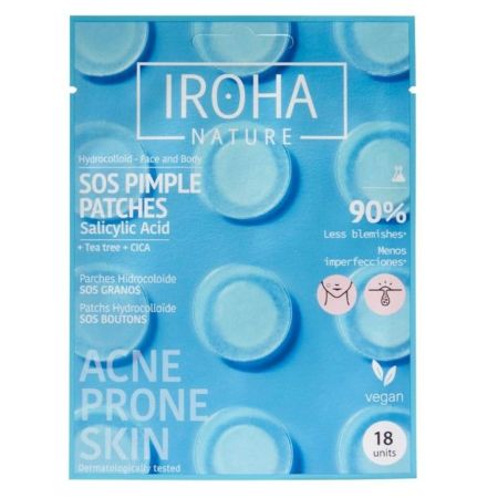 Plasturi pentru acnee SOS Pimple Patches, 18 bucati, Iroha