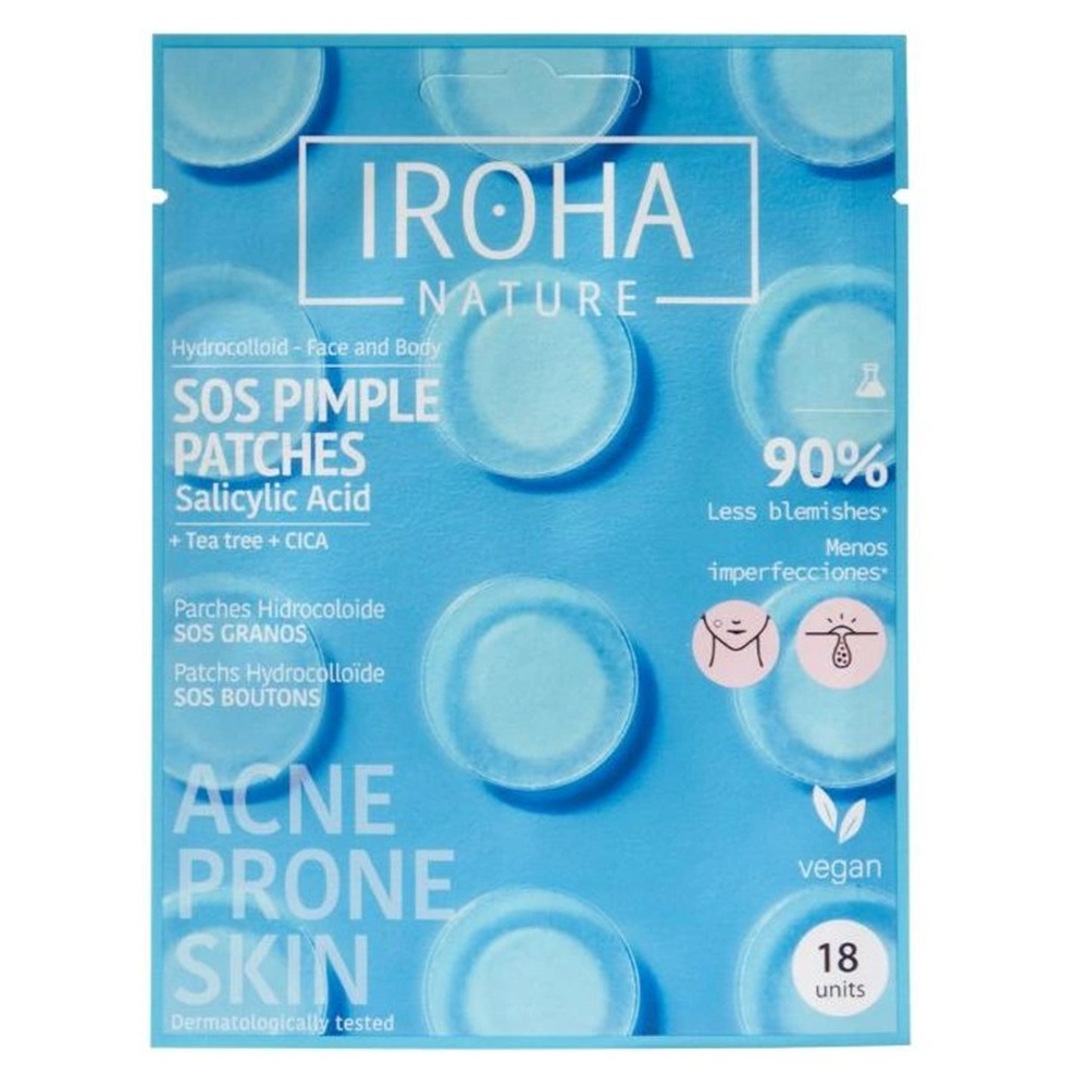 Plasturi pentru acnee SOS Pimple Patches, 18 bucati, Iroha
