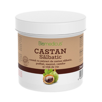 Crema cu extract de castan salbatic, podbal, mentol, camfor si vita de vie, 250 ml, Biomedicus