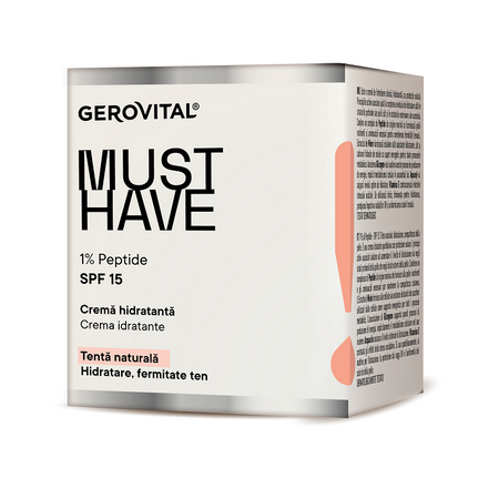 Crema hidratanta cu factor de protectie SPF 15 Must Have, 50 ml, Gerovital