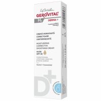 Crema hidratanta corectoare uniformizanta nuanta Nude cu factor de protectie SPF 30 H3 Derma+, 30 ml, Gerovital