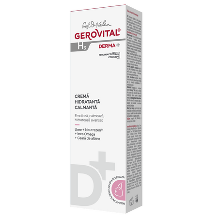 Crema hidratanta calmanta H3 Derma+, 50 ml, Gerovital 735158