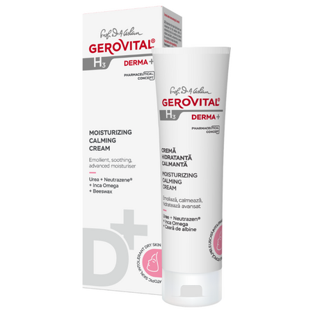 Crema hidratanta calmanta H3 Derma+, 50 ml, Gerovital 735162