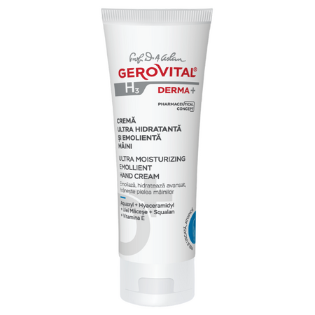 Crema de maini ultra hidratanta si emolienta H3 Derma+, 100 ml, Gerovital