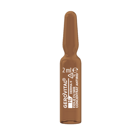 Fiole cu ser concentrat antirid H3 Derma+, 10 fiole x 2 ml, Gerovital 735153