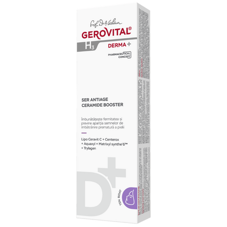 Ser antirid Ceramide Booster H3 Derma+, 15 ml, Gerovital 735180