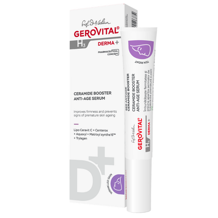 Ser antirid Ceramide Booster H3 Derma+, 15 ml, Gerovital 735181