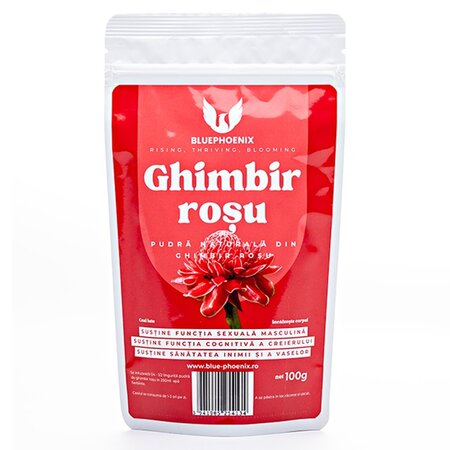 Pudra naturala de ghimbir rosu, 85 g, Blue Pheonix