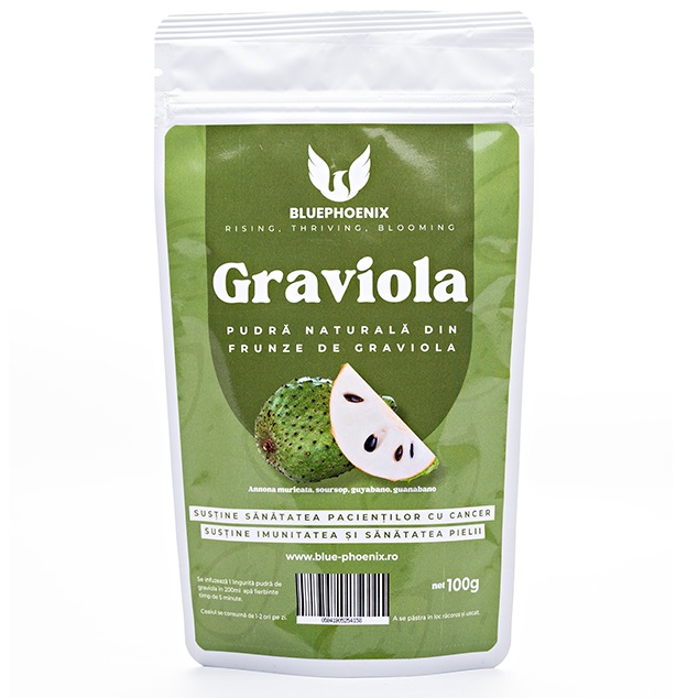 Pudra naturala din frunze de Graviola, 100 g, Blue Pheonix