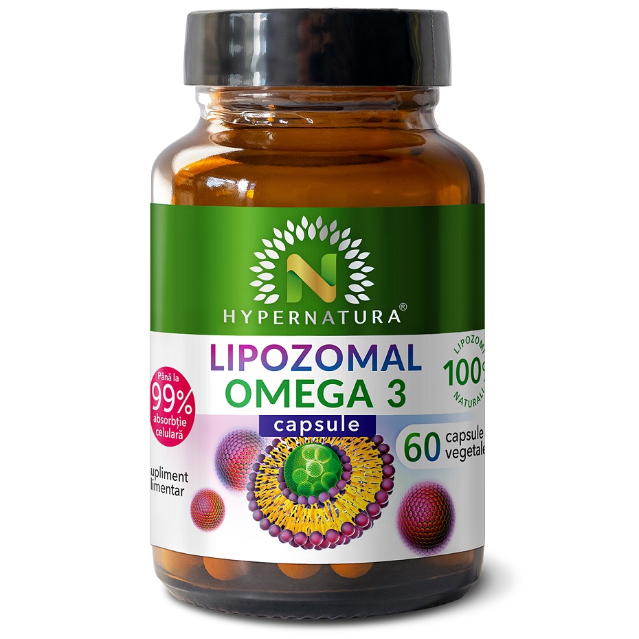 Lipozomal Vegan Omega 3, 60 capsule vegetale, Hypernatura