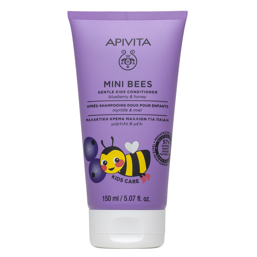 Balsam de par cu afine si miere pentru copii Mini Bees, 150 ml, Apivita