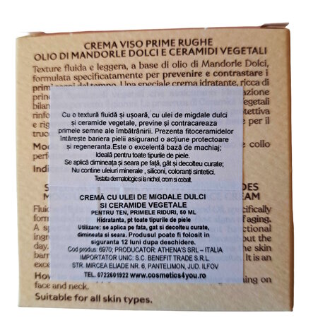 Crema de fata cu ulei de migdale dulci si ceramide vegetale, 50 ml, L'Erboristica 710487