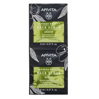 Masca de fata exfolianta cu extract de masline Express Beauty, 2 x 8 ml, Apivita