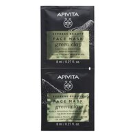 Masca de curatare cu argila verde pentru ten gras Express Beauty, 2 x 8 ml, Apivita