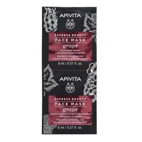 Masca de fata antirid cu extract de struguri Express Beauty, 2 x 8 ml, Apivita
