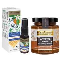 Pachet Imunitate si vitalitate, Apitotal Forte, 200g + Spray de gat forte cu propolis fara alcool20 ml, Albina Carpatina