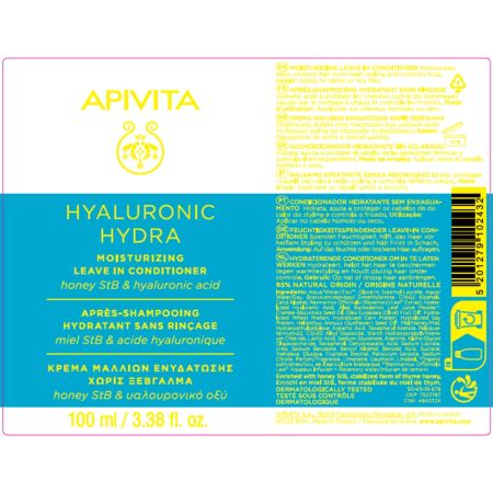 Balsam leave-in pentru hidratrea parului Hyaluronic Hydra, 100 ml, Apivita 654757