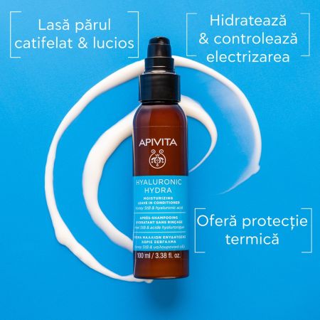 Balsam leave-in pentru hidratrea parului Hyaluronic Hydra, 100 ml, Apivita 654753
