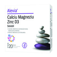 Calciu Magneziu Zinc D3, 20 plicuri, Alevia