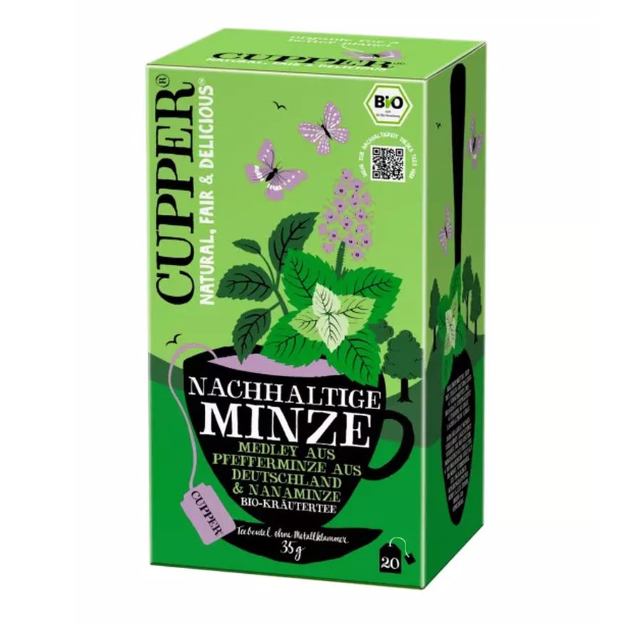 Infuzie Bio din menta si menta germana, 30 g, Cupper