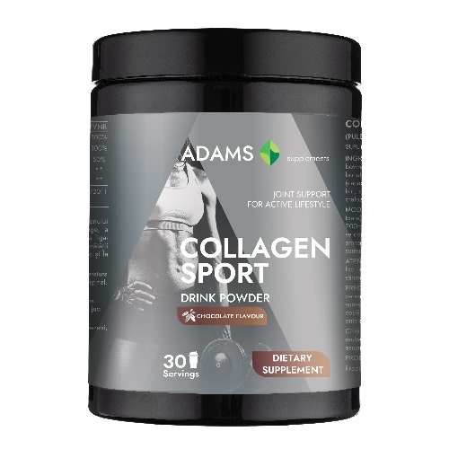 Pudra instant cu aroma de ciocolata Collagen Sport Active Line, 600 g, Adams