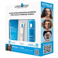 Pachet Tratament corector anti-imperfectiuni Effaclar DUO+, 40 ml + Gel Spumat Effaclar, 50 ml + Serozinc spray 50 ml, La Roche Posay